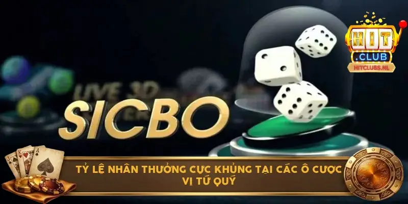 Tỷ lệ nhân thưởng cực khủng tại các ô cược vị Tứ Quý