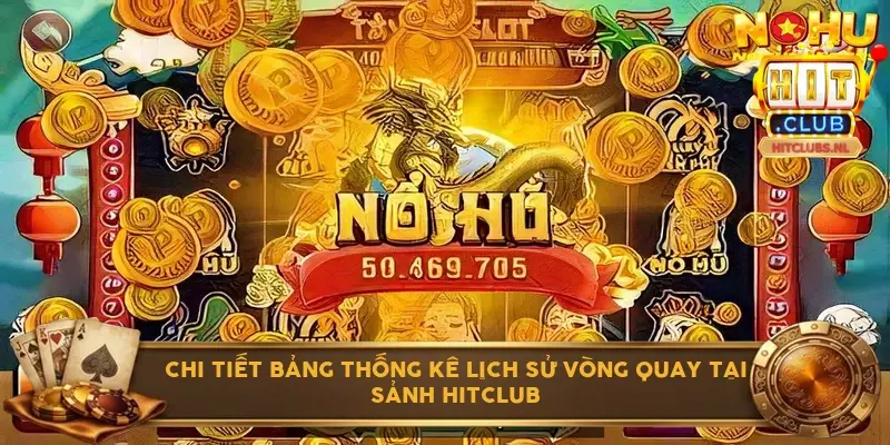 Chi tiết bảng thống kê lịch sử vòng quay tại sảnh Hitclub